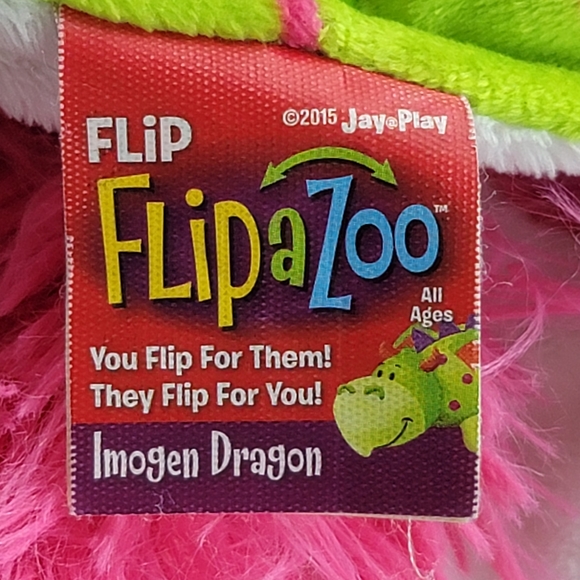 FlipaZoo Imogen Dragon Persephone Unicorn Plush - Picture 6 of 16